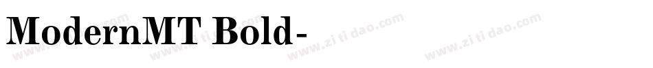 ModernMT Bold字体转换